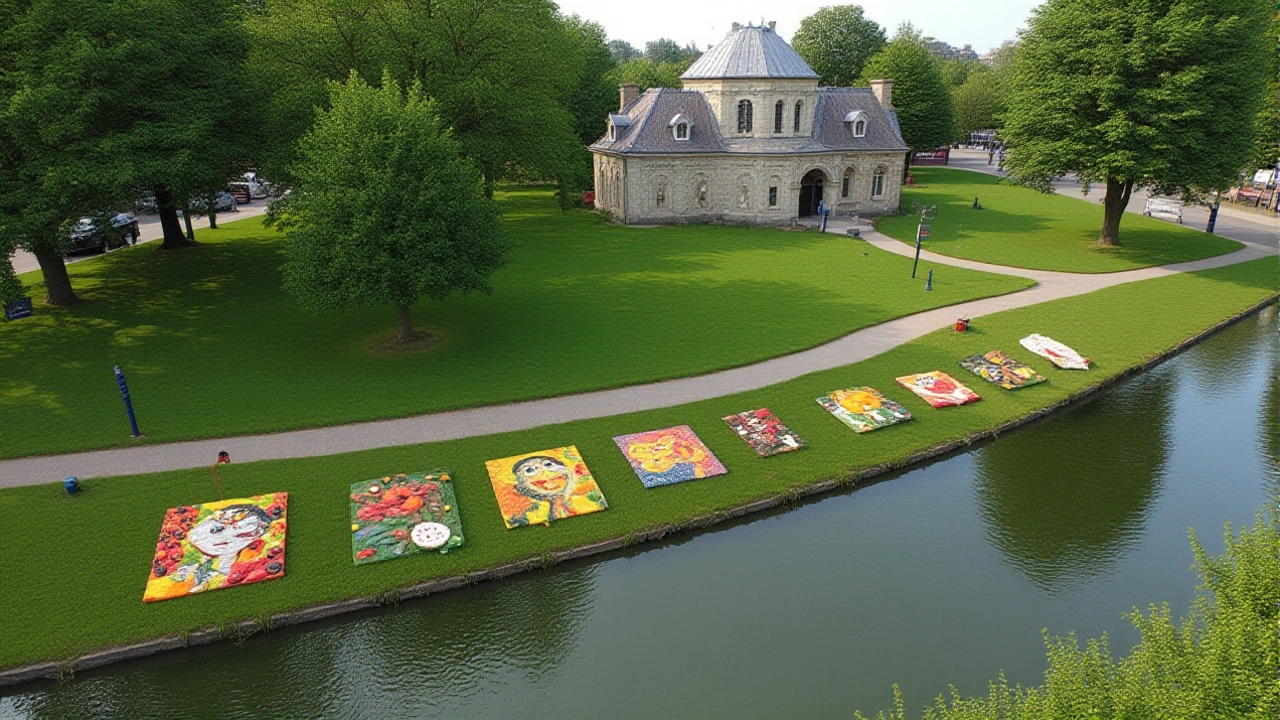 Fruitcorso Tiel 2025: Fruitmosaïeken sieren Stadsgracht en Fruit Buddies wint opnieuw